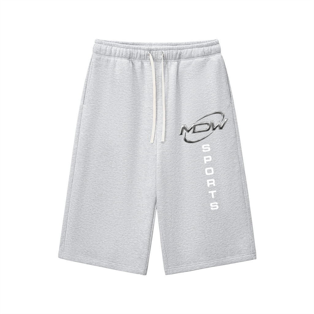“Chrome” Grey 3/4 Sweatshorts